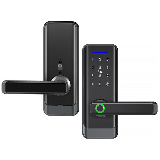 ECS HARDWARE - A233 Smart Door Lock with Fingerprint Reader and Levers