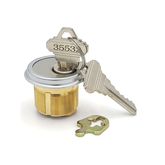 ECS HARDWARE - Durable Premium Mortise Cylinder - 1-1/8" 26D Satin Chrome SC1