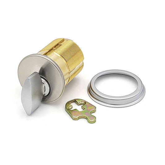 ECS HARDWARE - Durable Premium Thumb Turn Mortise Cylinder - 1-1/2" 26D Satin Chrome