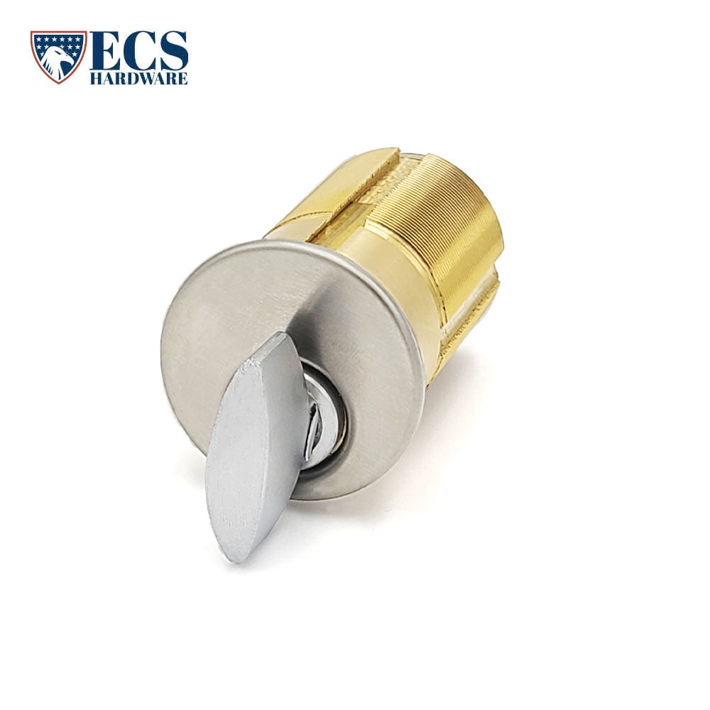 ECS HARDWARE - Durable Premium Thumb Turn Mortise Cylinder - 2" 26D Satin Chrome