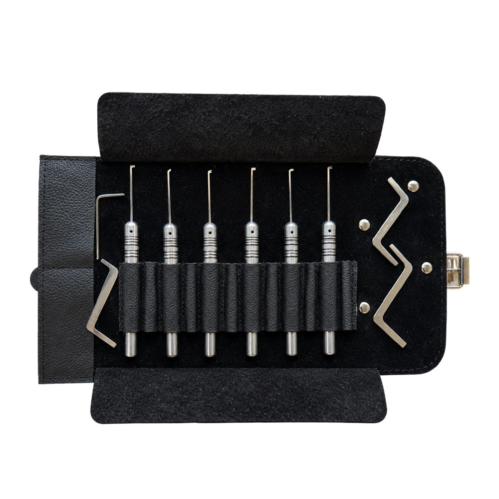 ECS TOOLS Dimple Lock Pick Set with Roll-up Case (9 Pcs)