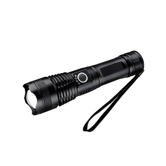 ECS TOOLS - RH-0671 - LED XHP50 Zoom Flashlight 26650 Battery - Aluminum