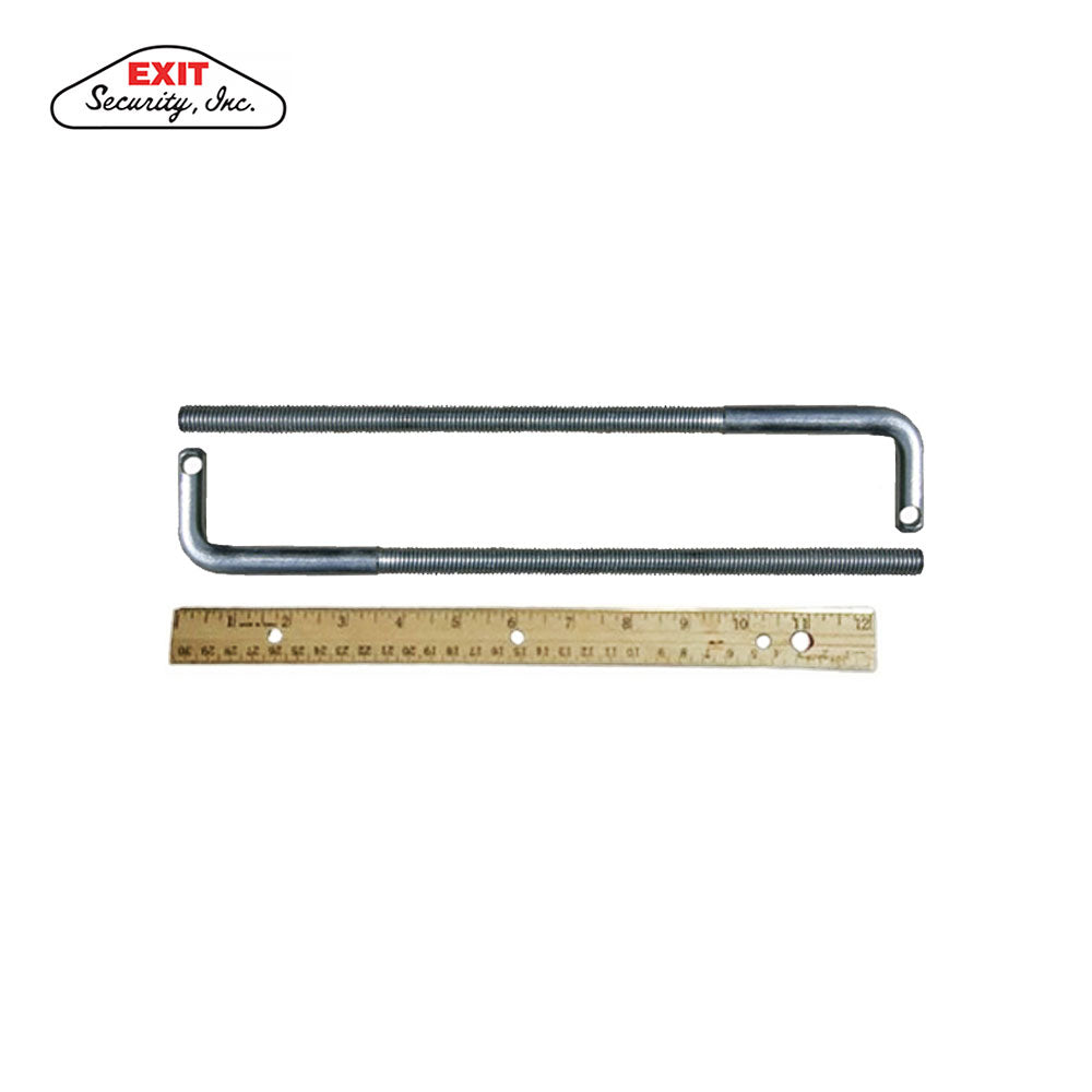 Exit Security Inc SB-P1-1015 Extra Long "L" Bolts for Single and Double Outswing Door Security Bars