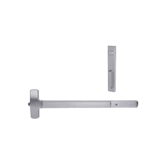 Falcon 25-R-NL 25 Series Rim Exit 36" Device with 512 Night Latch Trim - 626 (Satin Chrome)