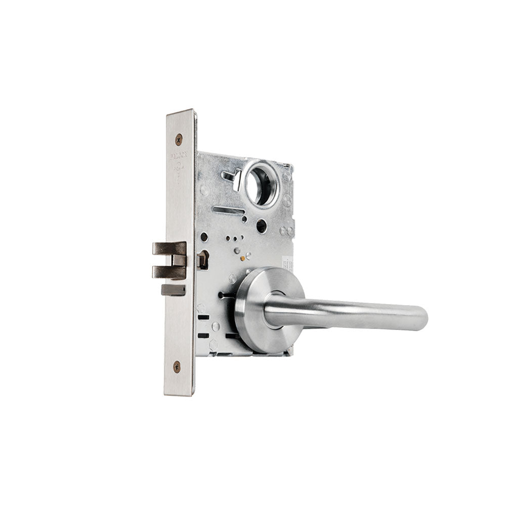 Falcon MA381L Mortise Lock Apartment Exit with Sutro Lever and Gala Rose - Less Cylinder - Grade 1 - 626 (Satin Chrome)