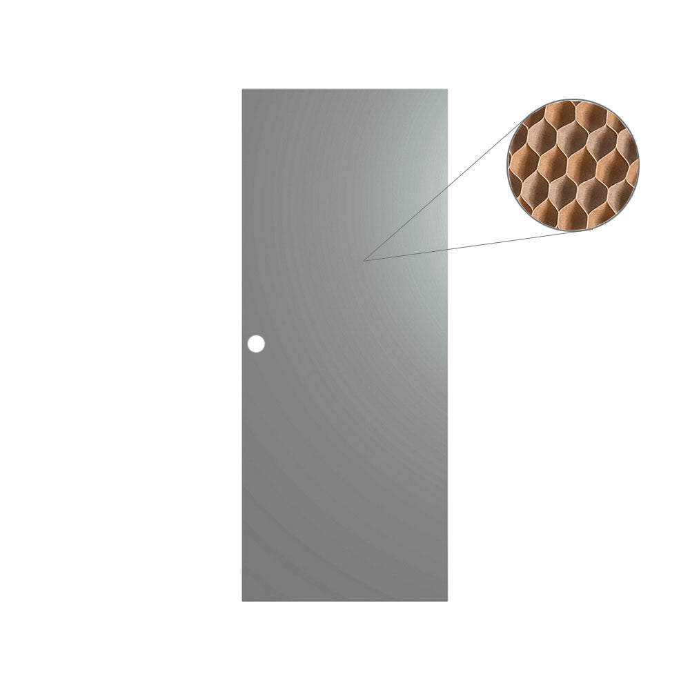 Fortis Doors - 18GHFV3070CUC - Heavy Duty 18ga Galvanized Honeycomb Flush Door - 161 Prep - Edge Seam - Curries - 3' x 7' - Dark Gray Prime Coat (Powder Coated)
