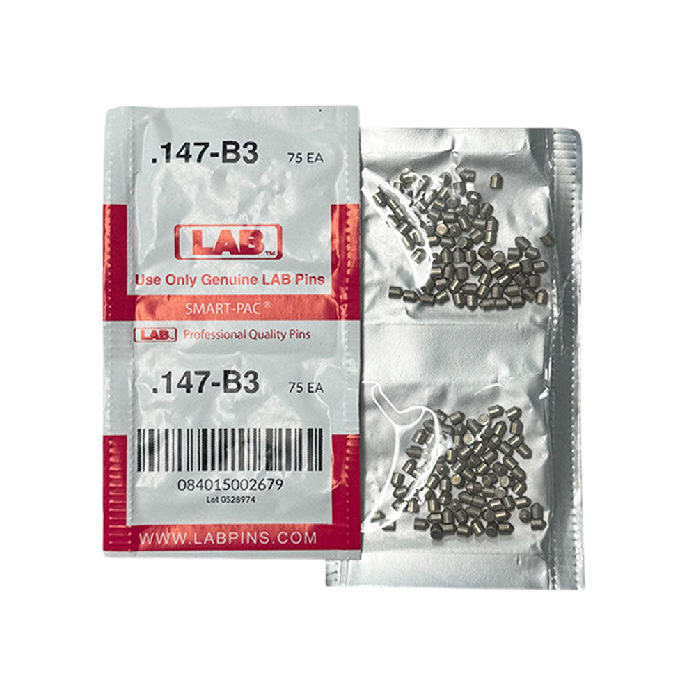 LAB - 147B - .147 Bottom Pin - .115 Diameter - Crown .003 Universal - Color-Coded - Brass Alloy - Smart Pack 150 Pins