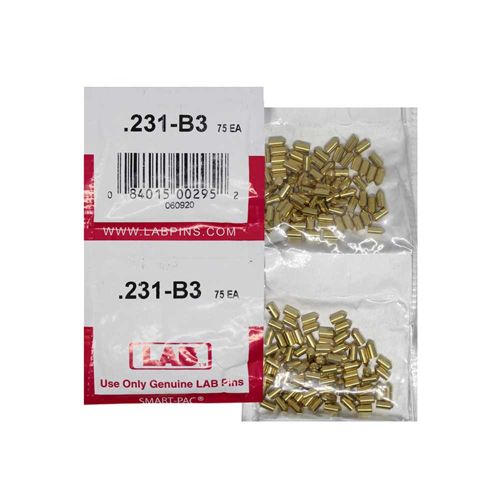 LAB - 231B - .231 Bottom Pin - .115 Diameter - Crown .003 Universal - Color-Coded - Brass Alloy - Smart Pack 150 Pins