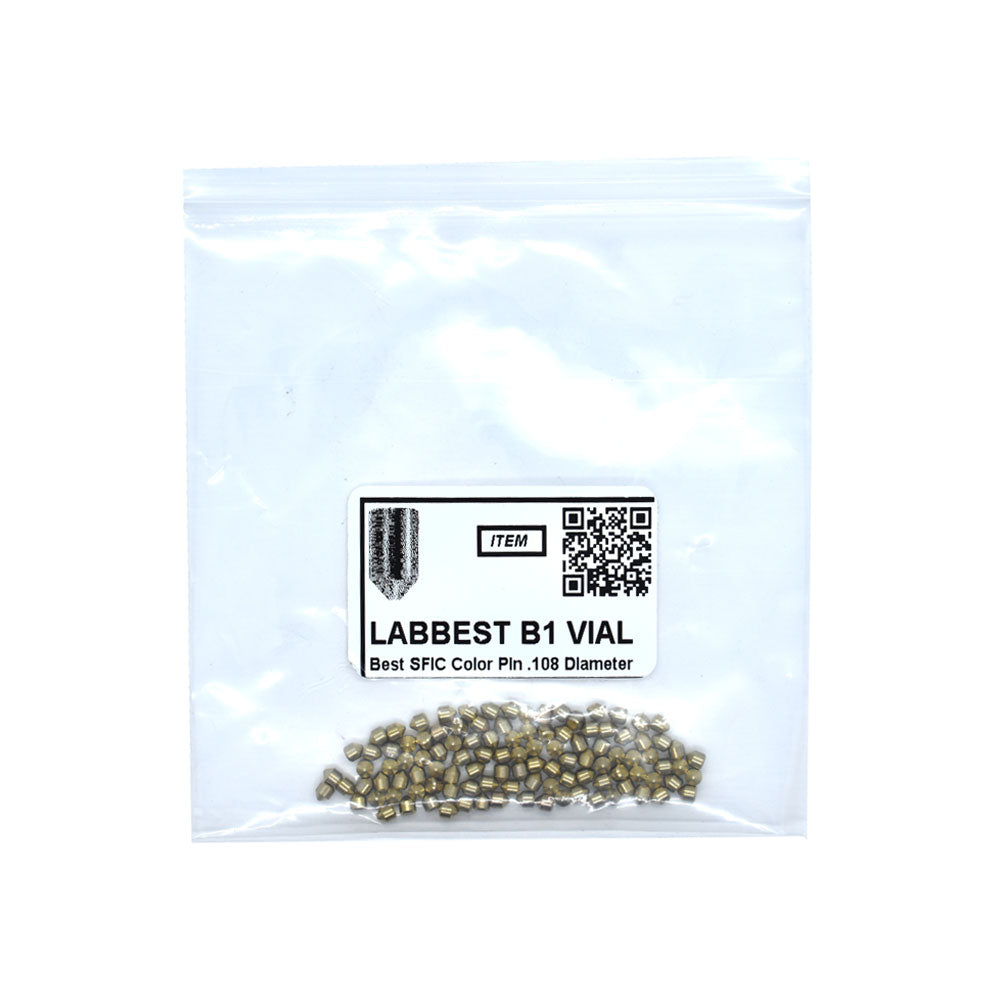LAB - BEST-B1-VIAL - 1B Universal SFIC Bottom Pins - .122 Size - A2 Systems - Nickel Silver - Vial 100 Pins