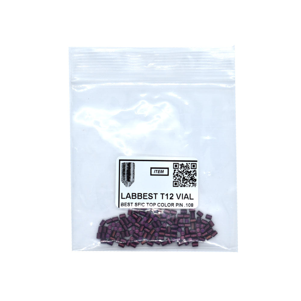 LAB - BEST-T12-VIAL - 12T Universal SFIC Top Pins - .150 Size - A2 Systems - Brass - Vial 100 Pins