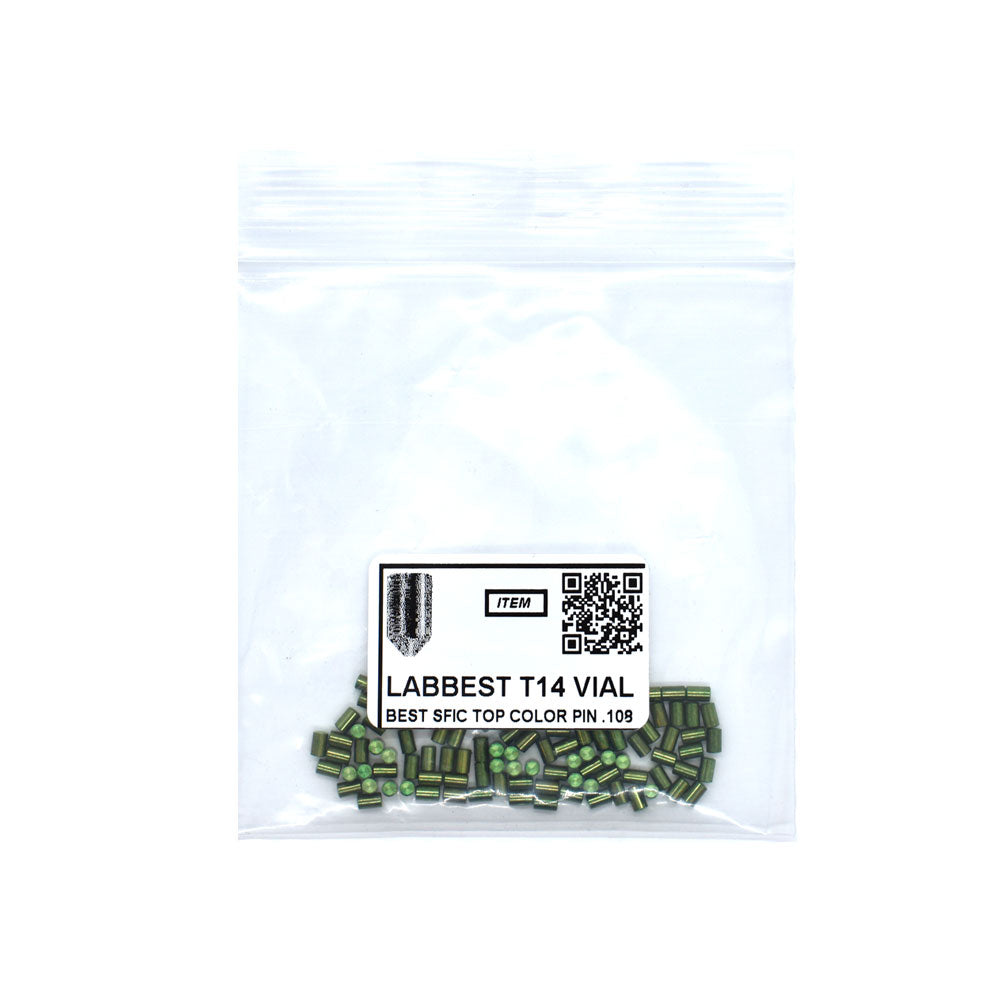 LAB - BEST-T14-VIAL - 14T Universal SFIC Top Pins - .175 Size - A2 Systems - Brass - Vial 100 Pins