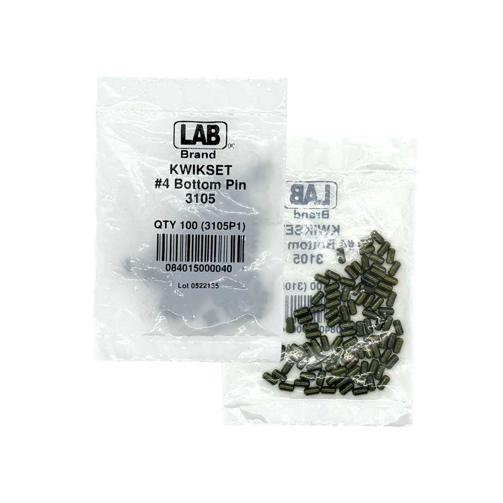 LAB - KWI3105 - Kwikset 4 Bottom Pins - Size .241 - Polybag 100 Pins
