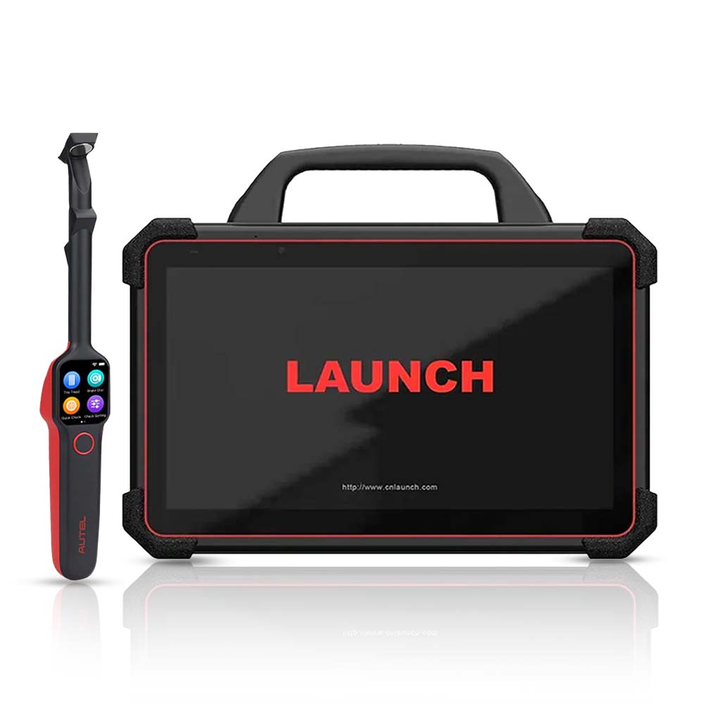 Launch - X-431 Throttle III Professional Diagnostic Scan Tool with Autel MaxiTPMS TBE200 Laser Tread Depth and Brake Disc Examiner