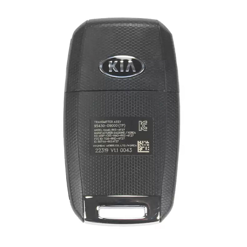 2017 - 2019 Kia Sportage Flip Key Fob 4B FCC# TQ8-RKE-4F27 W/ Chip (Canadian Market)