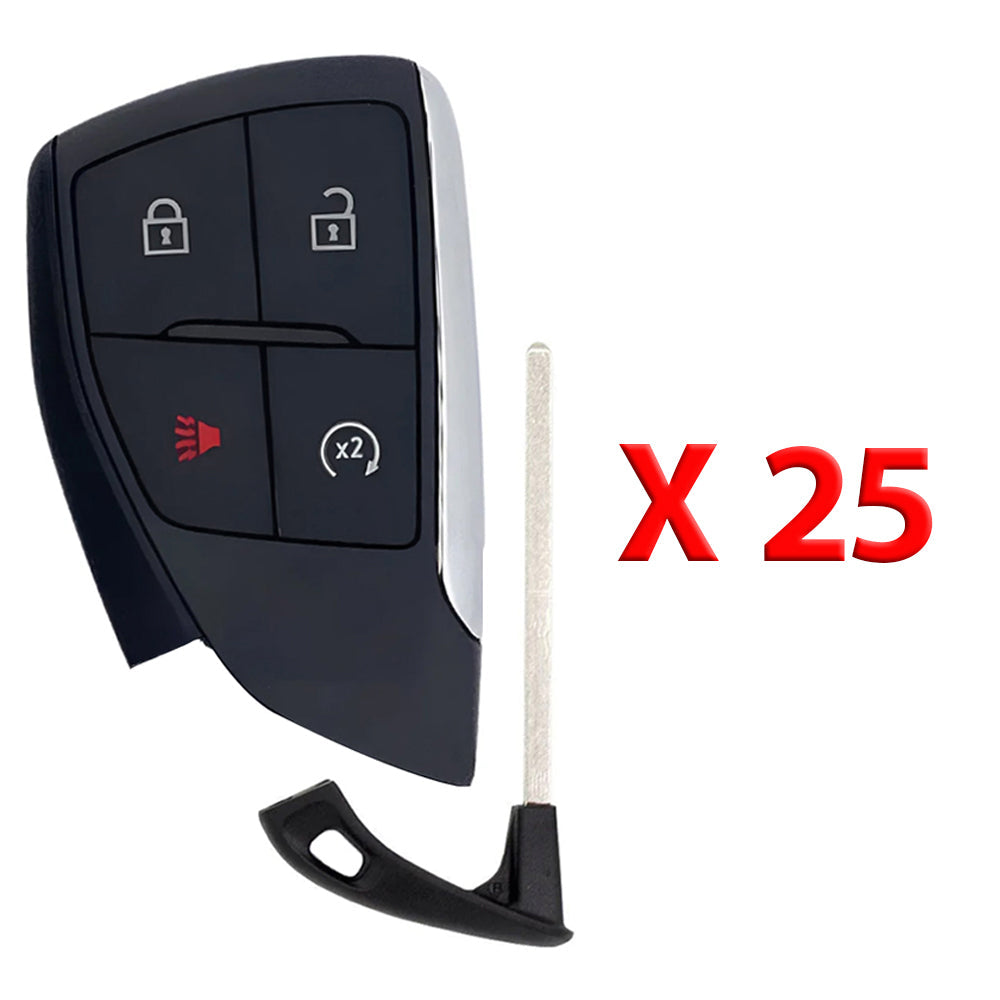 2022 - 2026 Chevrolet GMC Smart Key Shell 4B W/ Remote Start Compatible with FCC# YG0G21TB2 (25 Pack)