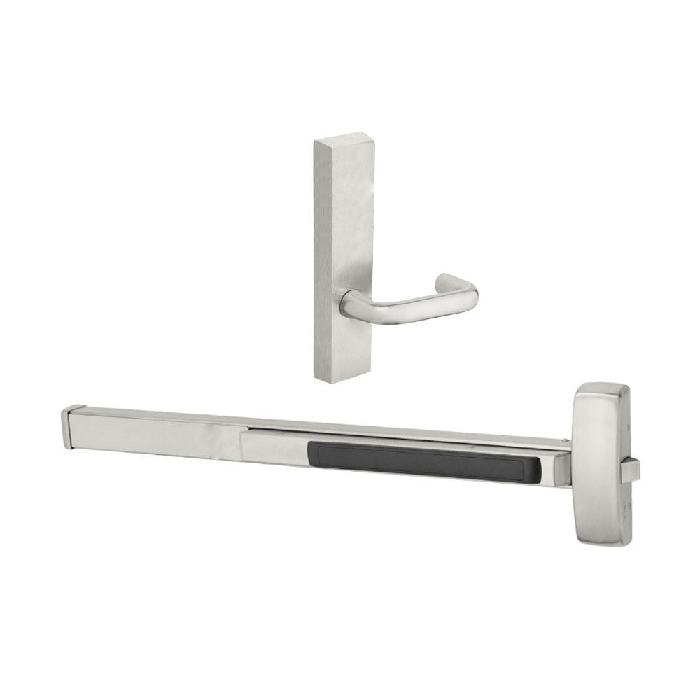 Sargent - 8873F - Rim Exit Devices with Electrified Trim - Wide Stile Pushpad - 24V - Fail Safe - Electrified Escutcheon Trim - 36" - Grade 1 - US32D (Satin Stainless Steel)