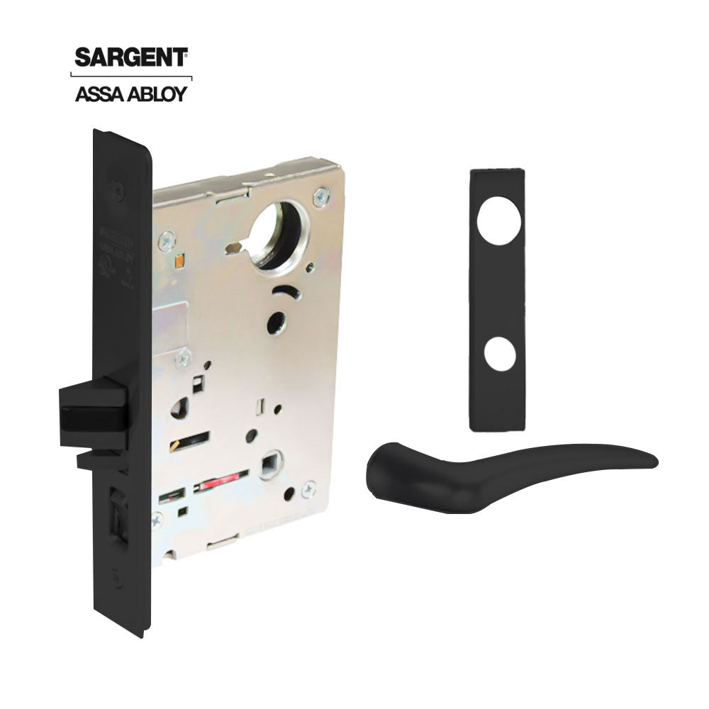 Sargent - 8204 - Storeroom Mortise Lock - Heavy Duty Standard Cylinder - SFIC - Keyed Alike - Escutcheon Trim Function - Grade 1 - US20D (Dark Statuary Bronze Lacquered)