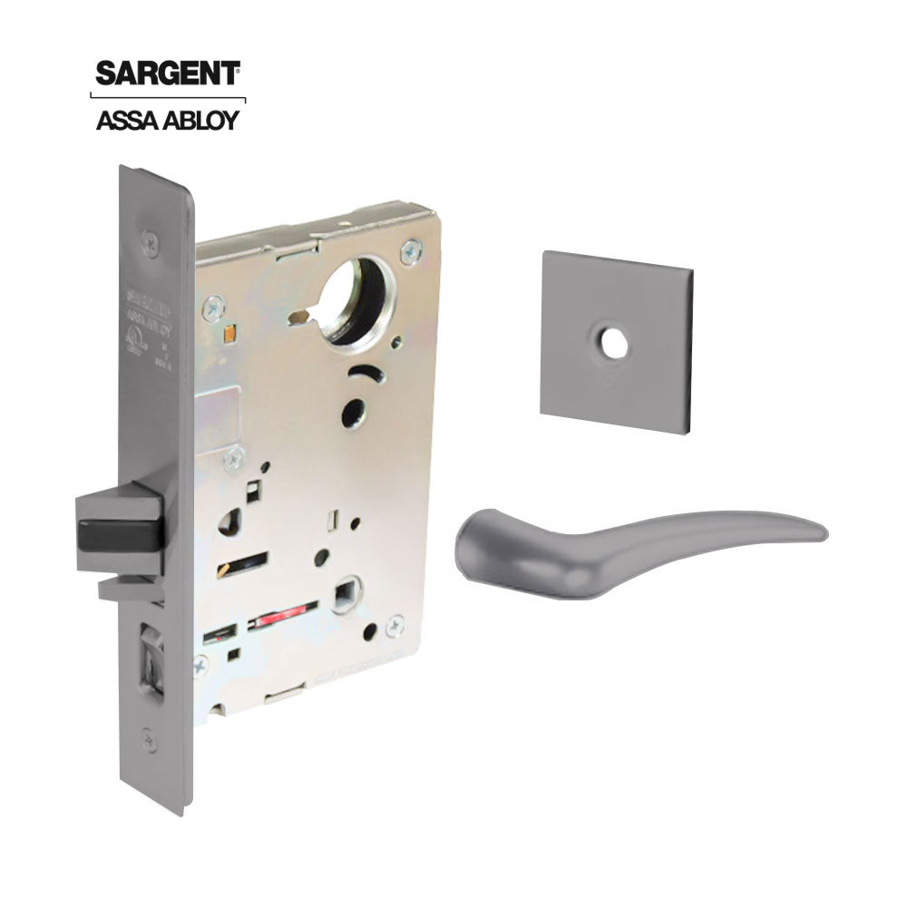 Sargent - 8204 - Storeroom Mortise Lock - Heavy Duty Standard Cylinder - SFIC - Keyed Different - Rose Trim Function - Grade 1 - US26D (Satin Chromium Plated Over Nickel)