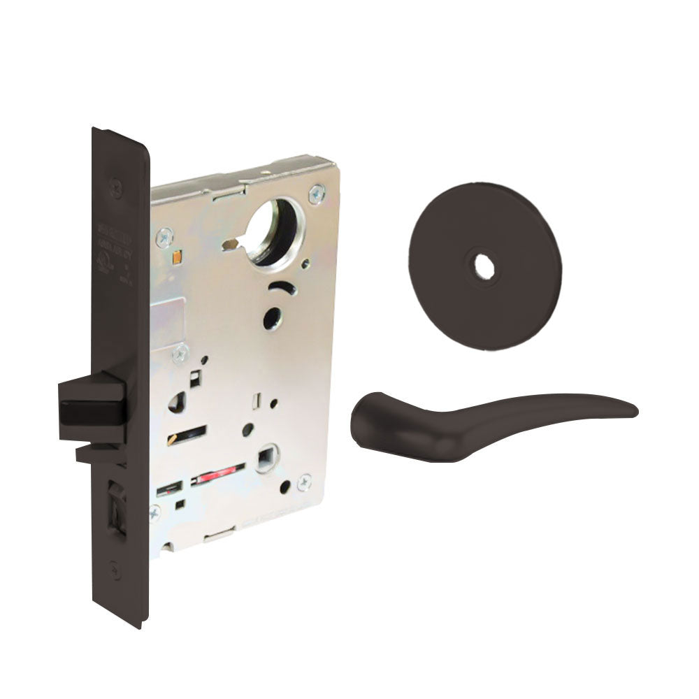 Sargent - 8204 - Storeroom Mortise Lock - Heavy Duty Standard Cylinder - SFIC - Keyed Different - Rose Trim Function - Grade 1 - US10BL (Dark Oxidized Satin Bronze Clear Coated)