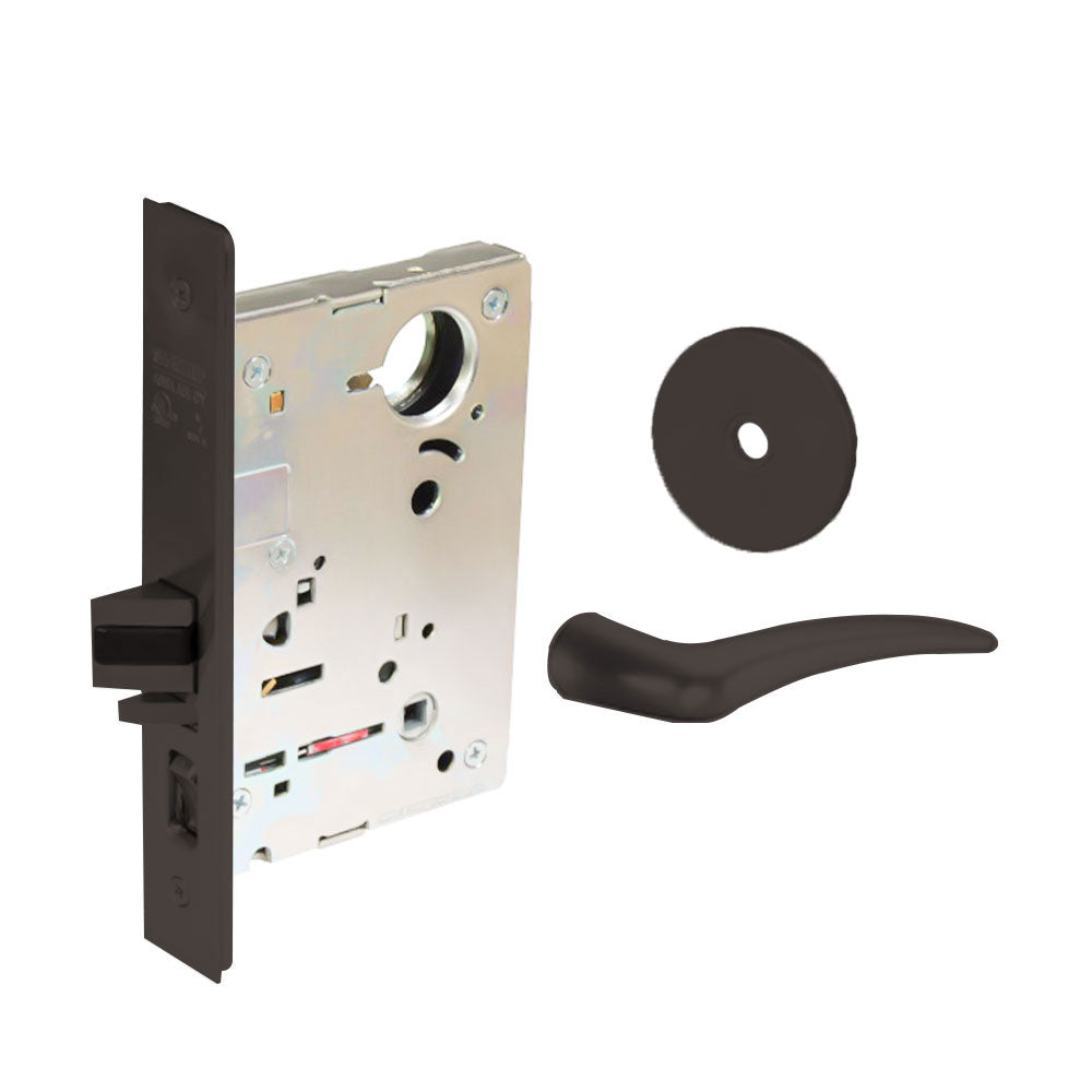 Sargent - 8204 - Storeroom Mortise Lock - Heavy Duty Standard Cylinder - SFIC - Keyed Different - Rose Trim Function - Grade 1 - US10BL (Dark Oxidized Satin Bronze Clear Coated)
