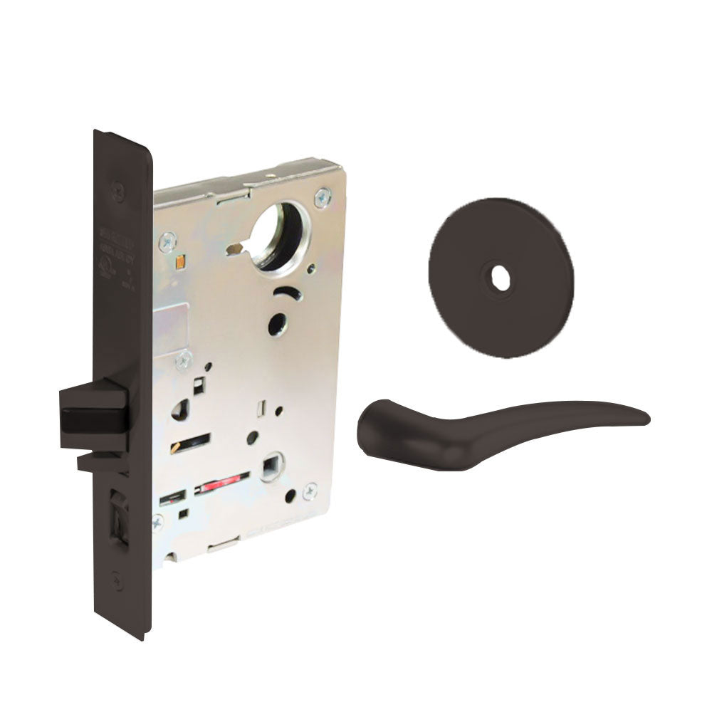 Sargent - 8204 - Storeroom Mortise Lock - Heavy Duty Standard Cylinder - SFIC - Keyed Different - Rose Trim Function - Grade 1 - US10BL (Dark Oxidized Satin Bronze Clear Coated)