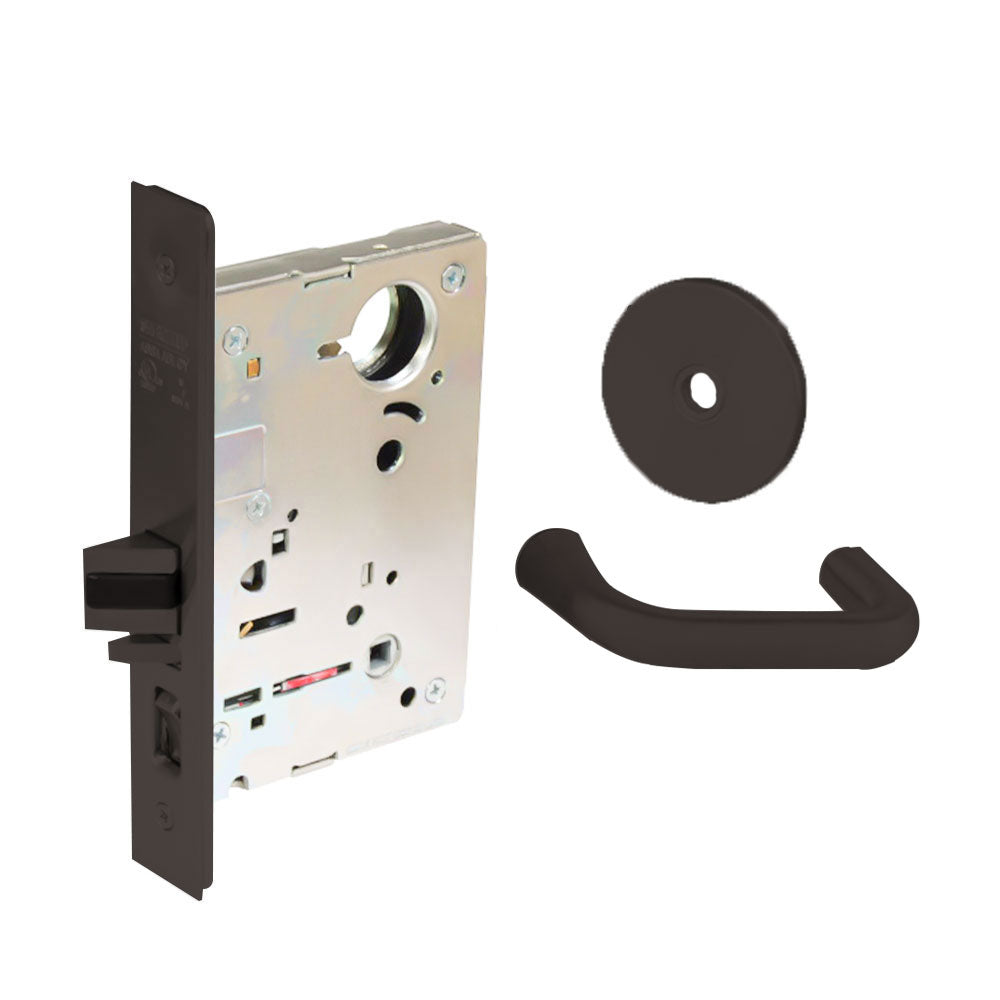Sargent - 8204 - Storeroom Mortise Lock - Heavy Duty Standard Cylinder - SFIC - Keyed Different - Rose Trim Function - Grade 1 - US10BL (Dark Oxidized Satin Bronze Clear Coated)
