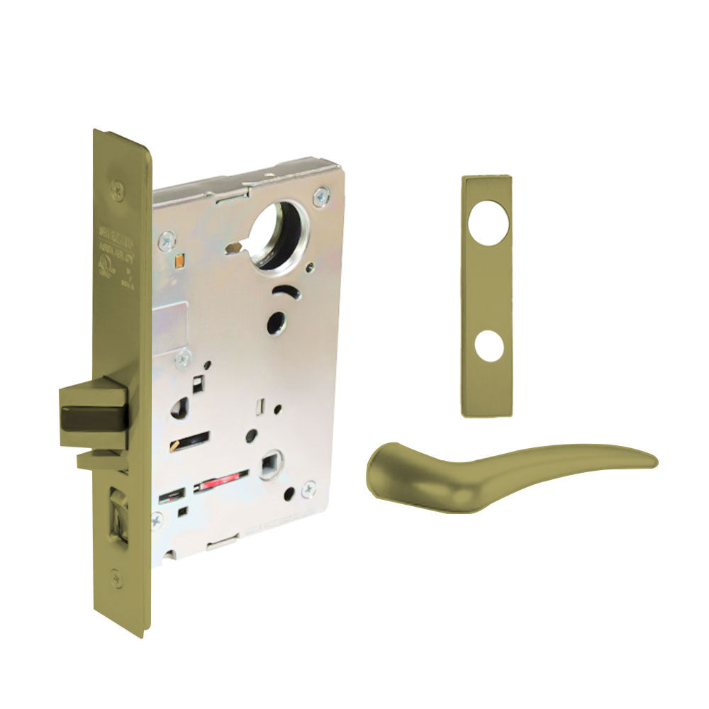 Sargent - 8204 - Storeroom Mortise Lock - Heavy Duty Less Cylinder - SFIC - Keyed Alike - Escutcheon Trim Function - Grade 1 - US4 (Satin Brass, Clear Coated)