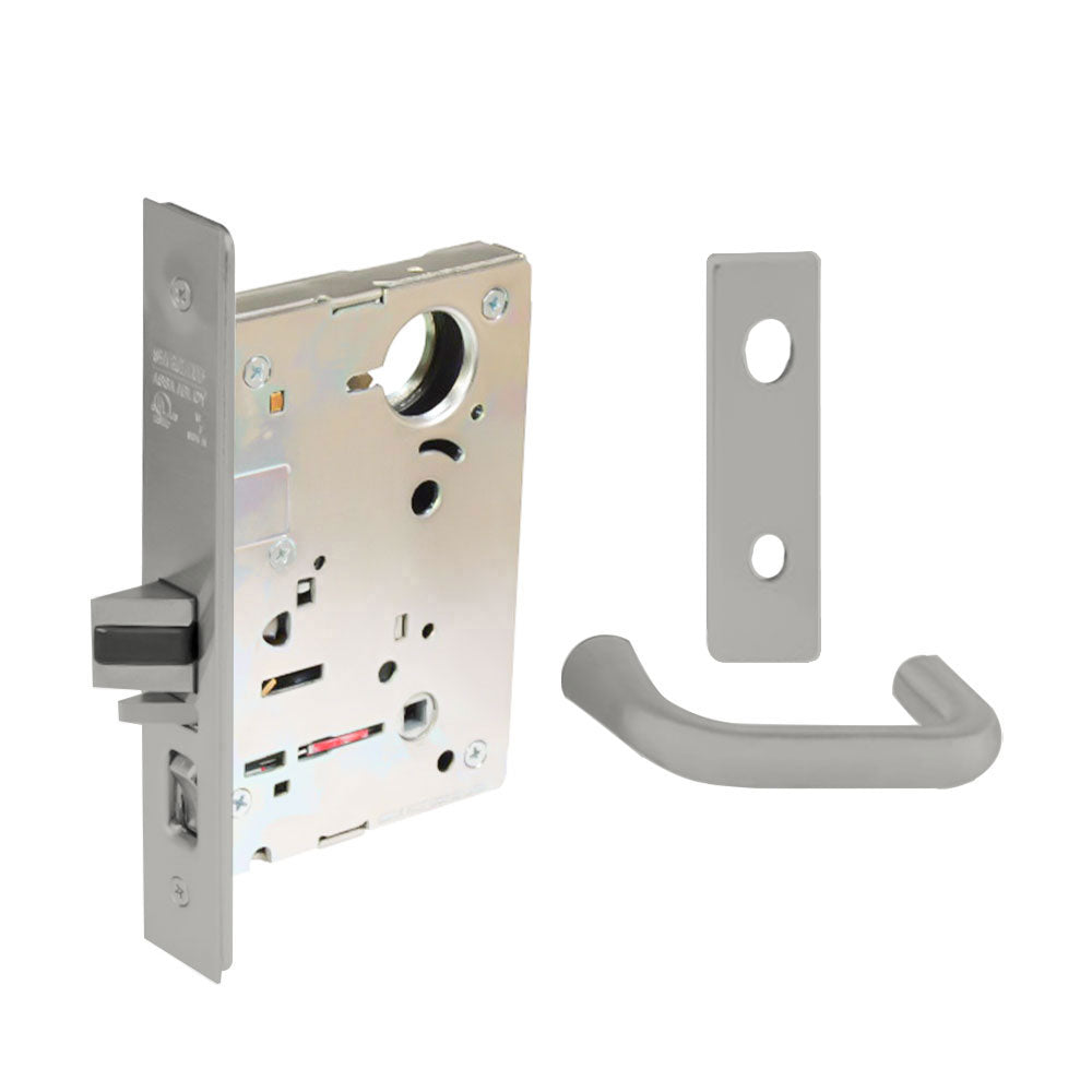 Sargent - 8204 - Storeroom Mortise Lock - Heavy Duty Less Cylinder - SFIC - Escutcheon Trim Function - Grade 1 - US32 (Bright Stainless Steel)
