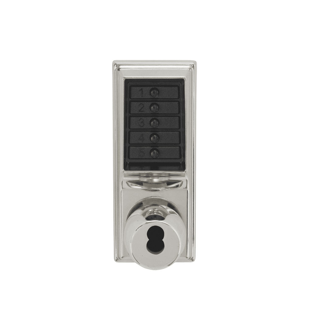 Simplex - 1021 - Mechanical Pushbutton Cylindrical Knob Lock with Combination Entry Function and Key Override - 2-3/4" Backset