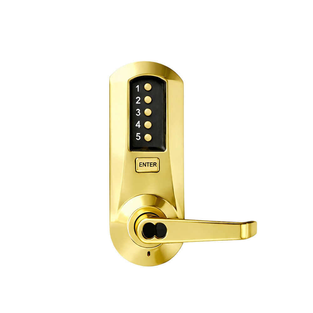 Simplex - 5010 - Mechanical Pushbutton Exit Trim with Combination Entry Function and Key Override - Winston Lever