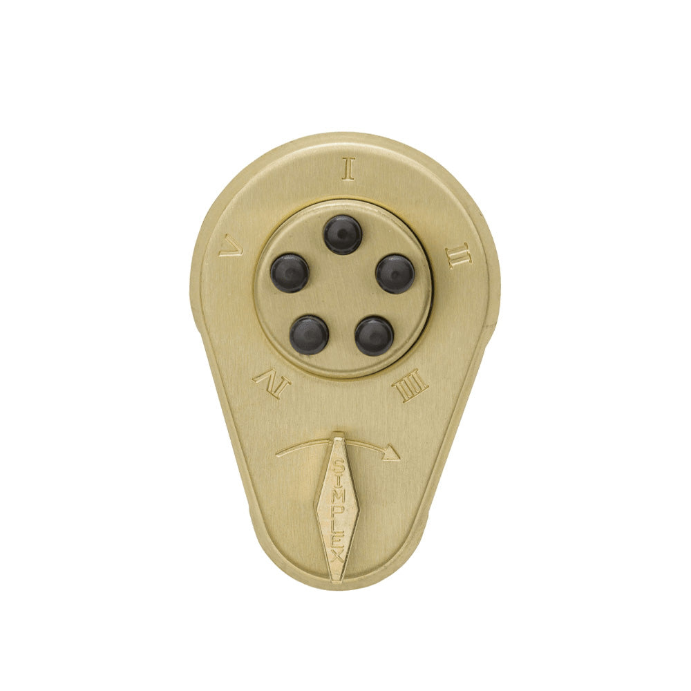 Simplex 9380000 Push Button Deadbolt Lock Key Override with 1-3/4" to 2-1/8" Doors Thickness