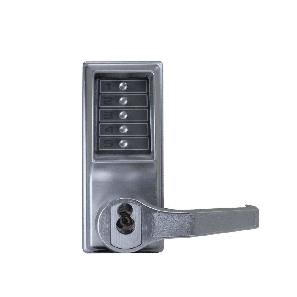 Simplex - L1032 - Mechanical Pushbutton Cylindrical Lever Lock with Combination Entry and Passage Function - Floating Faceplate - 2-3/8" Backset