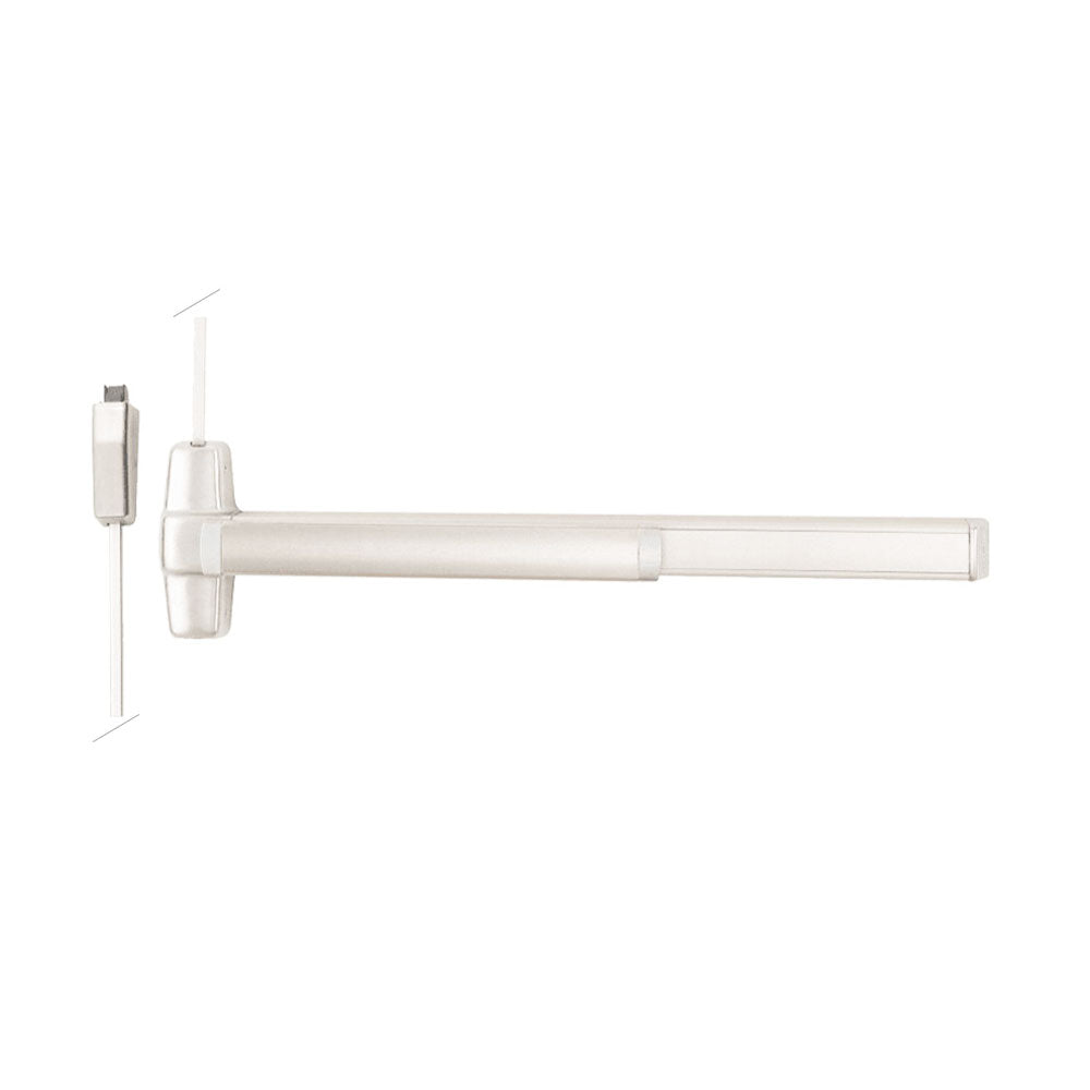 Von Duprin - LD9827 - Smooth Surface Vertical Rod Exit Bar with Wide Stile Pushpad - Exit Only - Less Bottom Rod - Less Dogging - Grade 1