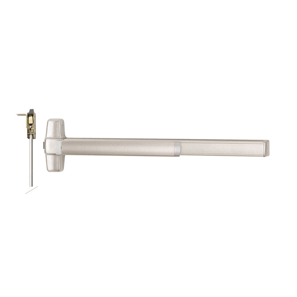 Von Duprin - LD9847 - Smooth Concealed Vertical Rod Exit Bar with Wide Stile Pushpad - Exit Only - Less Bottom Rod - Less Dogging - Grade 1