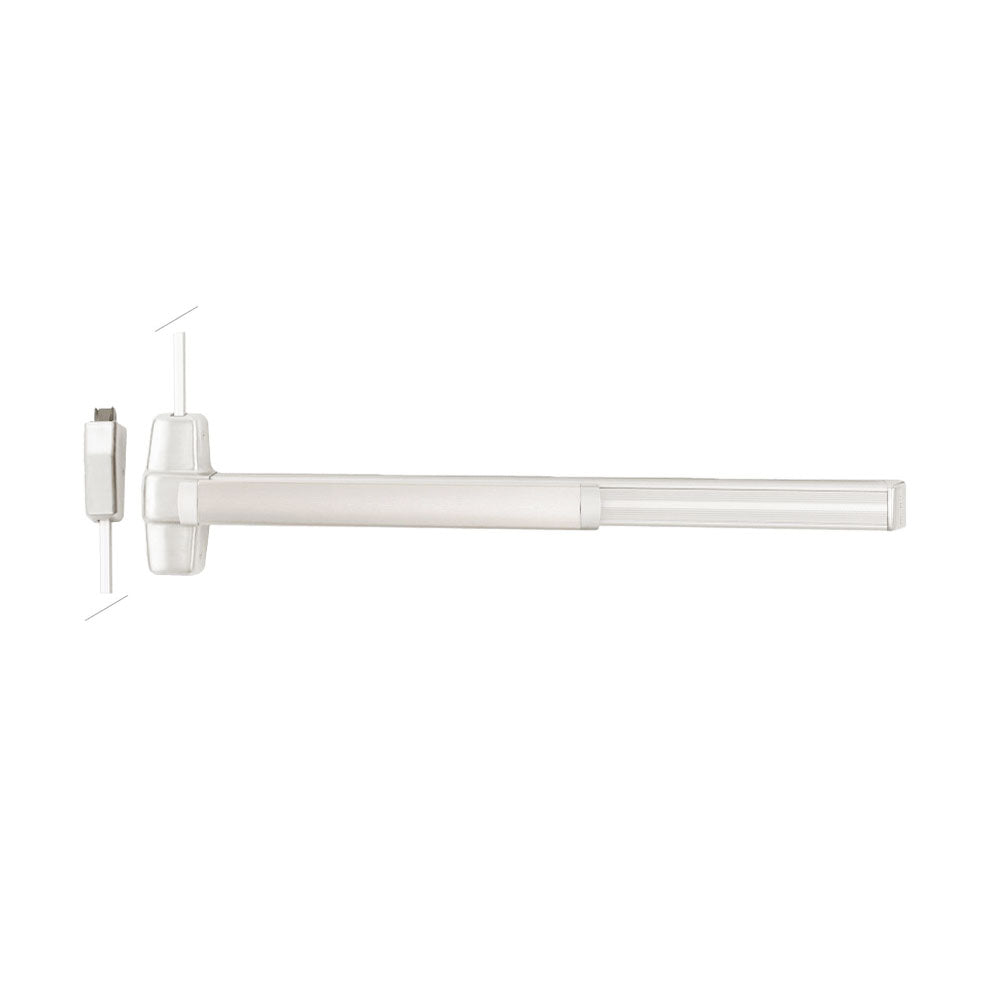 Von Duprin - LD9927 - Grooved Surface Vertical Rod Exit Bar with Wide Stile Pushpad - Exit Only - Less Bottom Rod - Less Dogging - Grade 1