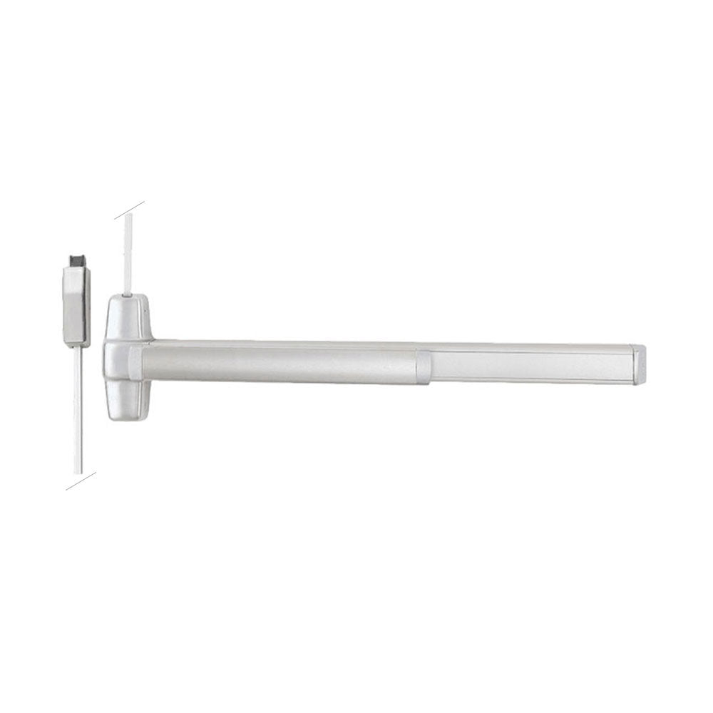 Von Duprin - QEL9827 - Smooth Surface Vertical Rod Exit Bar with Wide Stile Pushpad - Exit Only - Less Bottom Rod - Motorized Latch Retraction - Less Dogging - Grade 1
