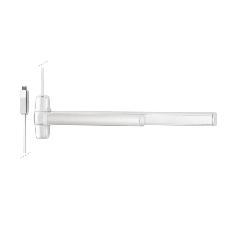 Von Duprin - 9827 - Smooth Surface Vertical Rod Exit Bar with Wide Stile Pushpad - Passage Function - 36 Inch - 06 Lever - Less Bottom Rod - Motorized Latch Retraction - Less Dogging - Right Hand Reverse - Grade 1