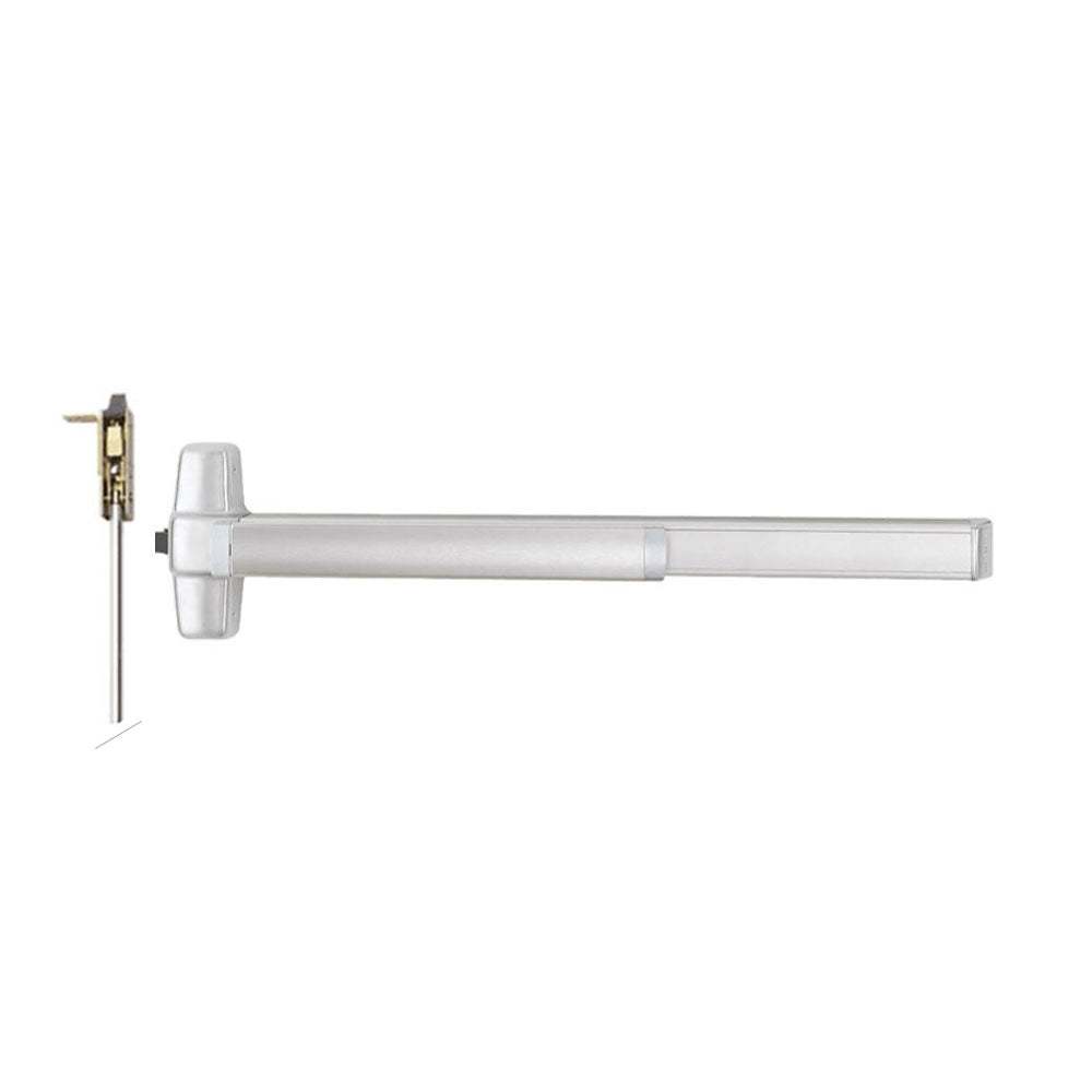 Von Duprin - QEL9847 - Smooth Concealed Vertical Rod Exit Bar with Wide Stile Pushpad - Exit Only - Less Bottom Rod - Motorized Latch Retraction - Less Dogging - Grade 1