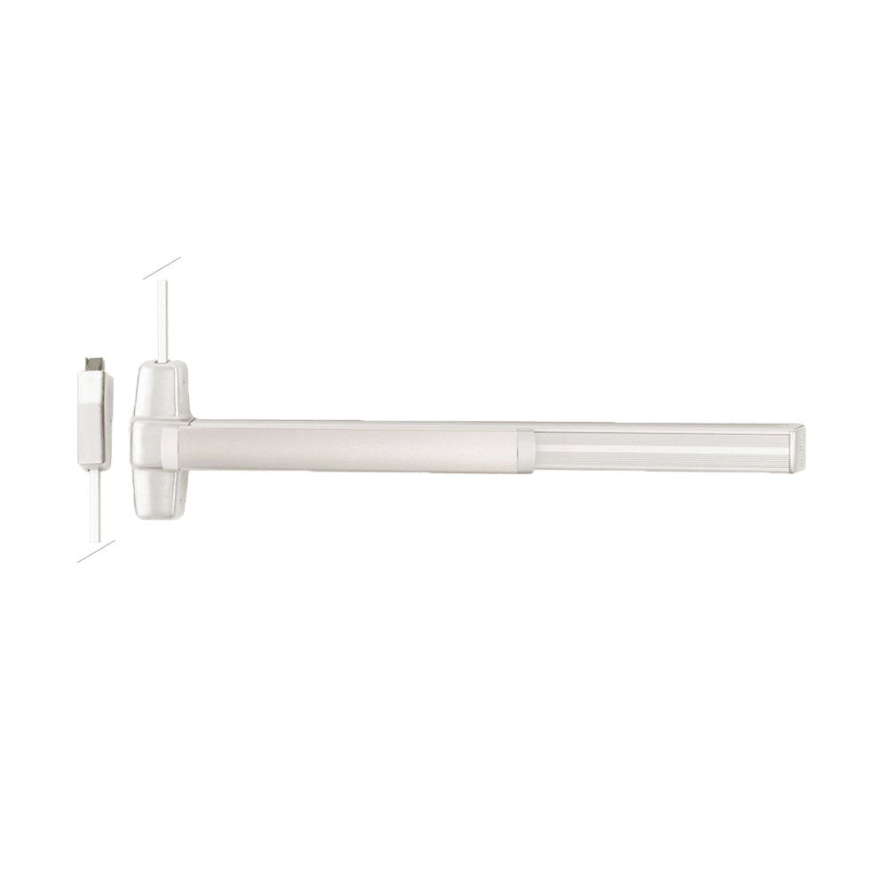 Von Duprin - QEL9927 - Grooved Surface Vertical Rod Exit Bar with Wide Stile Pushpad - Classroom Function - 06 Lever - Less Bottom Rod - Motorized Latch Retraction - Less Dogging - Grade 1