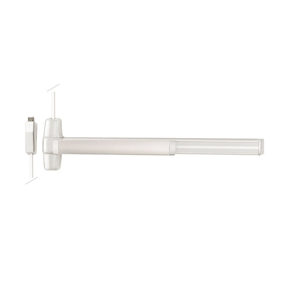 Von Duprin - QEL9927 - Grooved Surface Vertical Rod Exit Bar with Wide Stile Pushpad - Classroom Function - 06 Lever - Less Bottom Rod - Motorized Latch Retraction - Less Dogging - Fire-rated - Grade 1