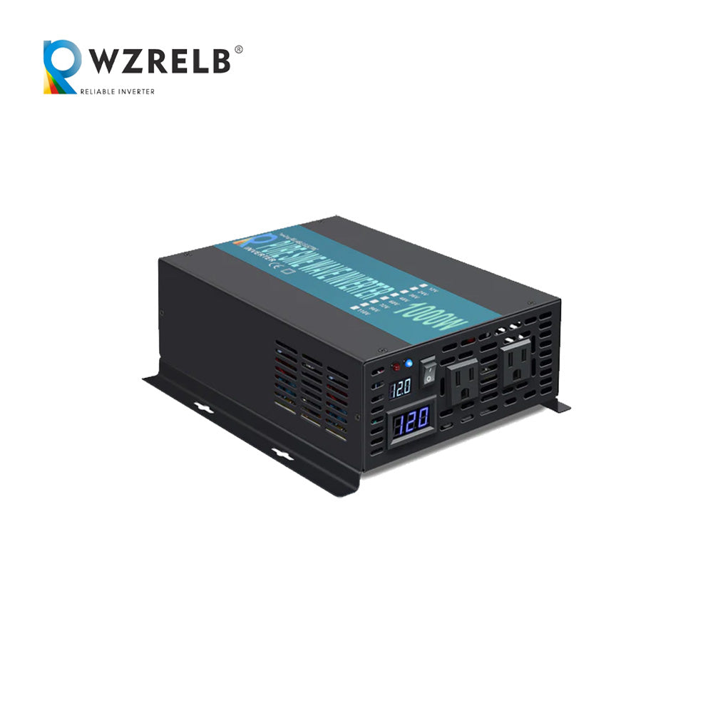 RBP - 1000W Power Inverter 12VDC, 24VDC and 48VDC to 120VAC Pure Sine Wave High Frequency Off Grid Solar Inverter