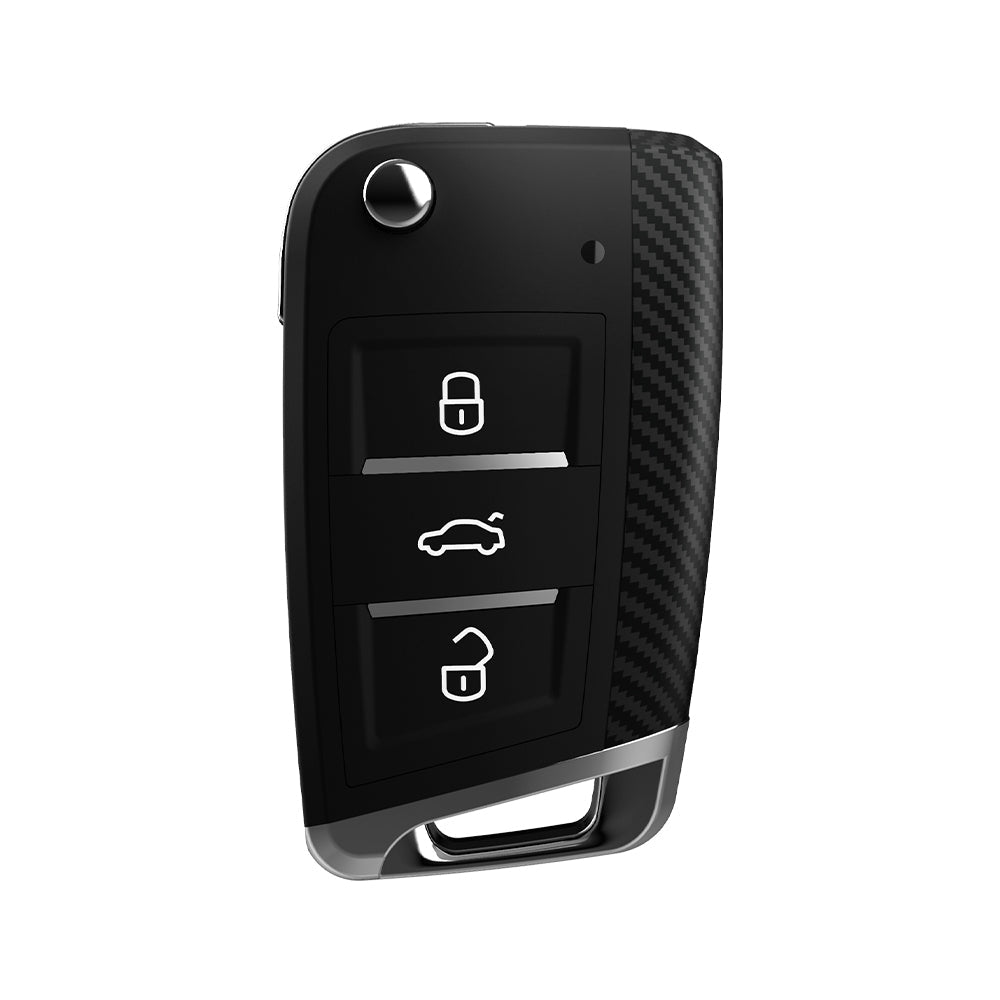 Xhorse XNDM06EN MQB Style Wireless 2nd Generation 3 Button Remote Key with Carbon Fiber Decorative Strip