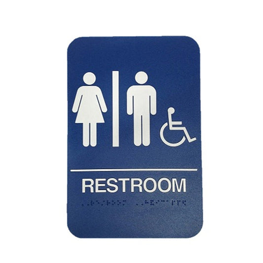 Don-Jo - HS-9070-32 Men / Women / Handicap ADA Blue Bathroom Sign