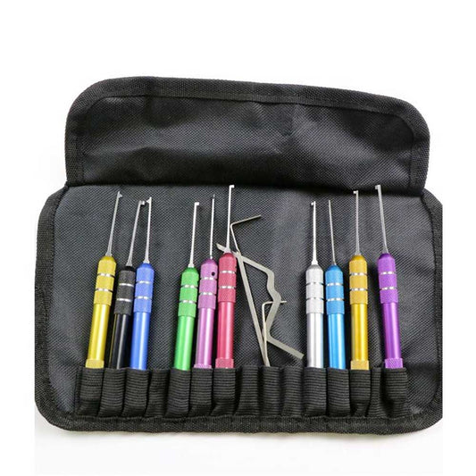 ECS AUTO PARTS Lock Pick Set 13 in One Colorful Locksmith Training Set for Padlock Extractor
