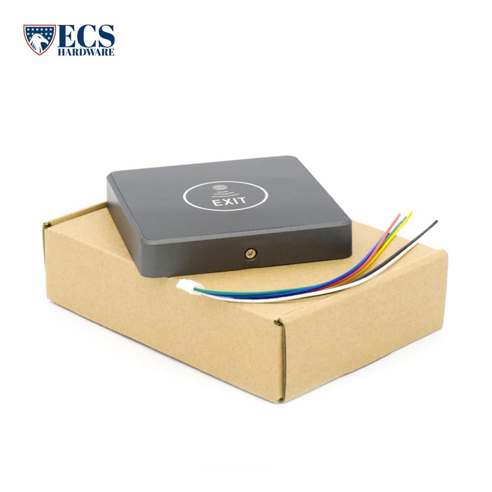 ECS HARDWARE - No Touch Exit Button - Infrared Door Release Switch (C8B) - Black Finish
