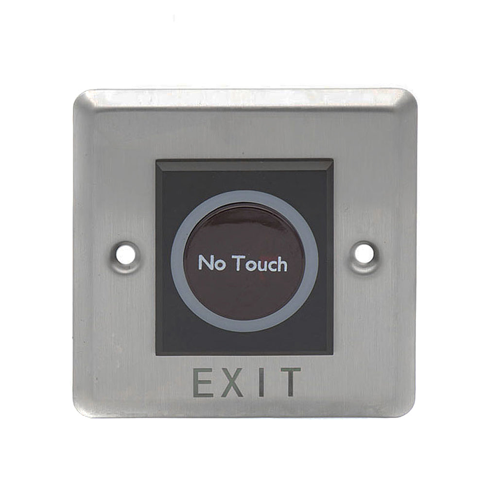 ECS HARDWARE - Touchless LED - Door Infrared Sensor Exit Button Switch (NT-86) Stainless Steel - 12VDC