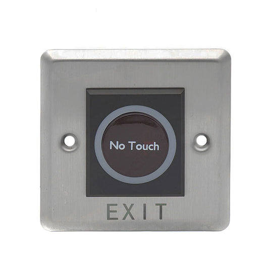 ECS HARDWARE - Touchless LED - Door Infrared Sensor Exit Button Switch (NT-86) Stainless Steel - 12VDC