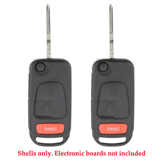 1998 - 2005 Mercedes Benz ML Flip Key Shell (2 Pack)