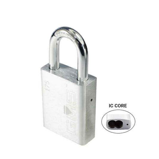 GMS LFICP200 - IC Padlock - LFIC Core - 2 Body - US26D - Satin Chrome - 1 Inch