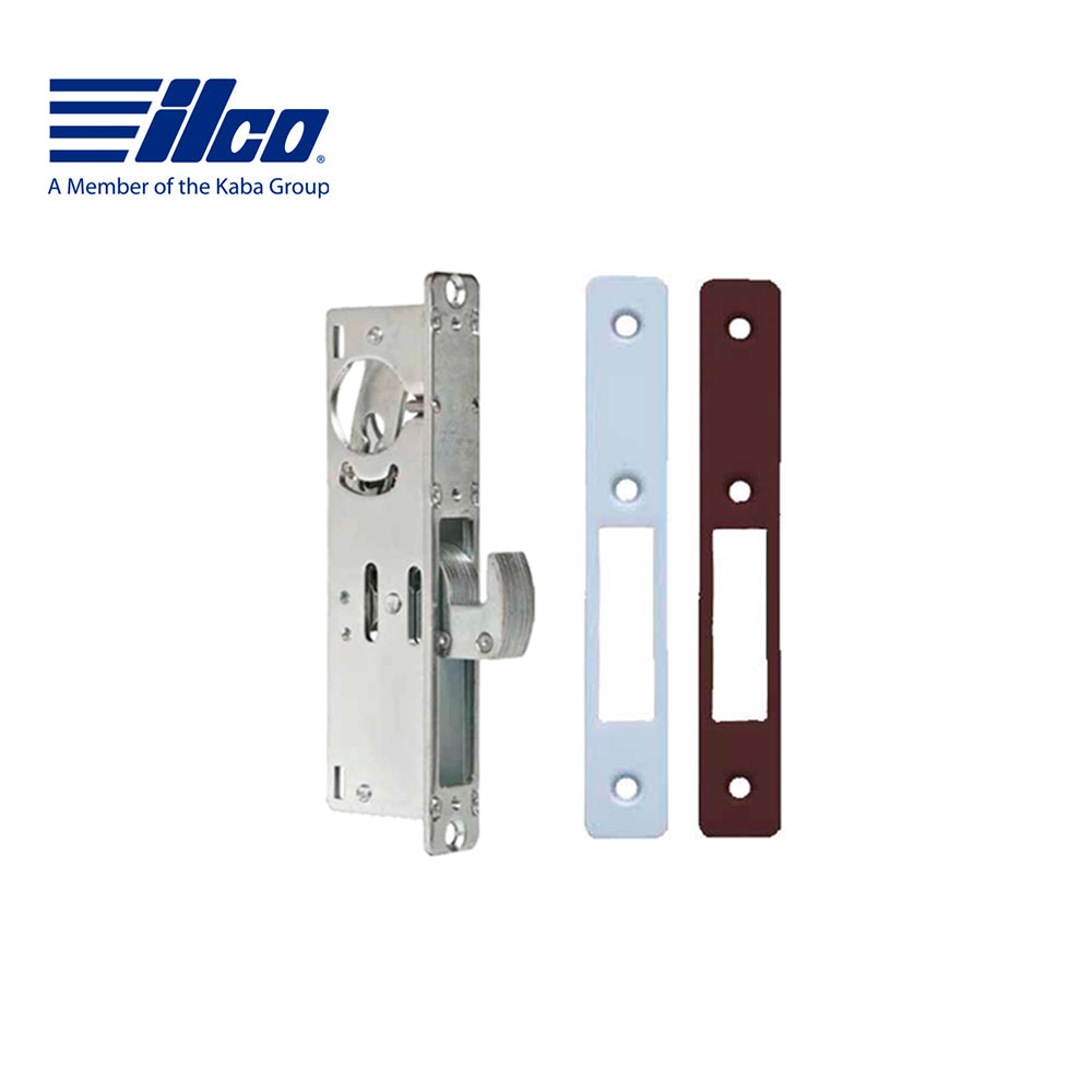 ILCO - Deadbolt Mortise Lock - Hookbolt - 1-1/8" Backset - 628/313 - Clear/Dark Bronze Faceplates - Grade 1